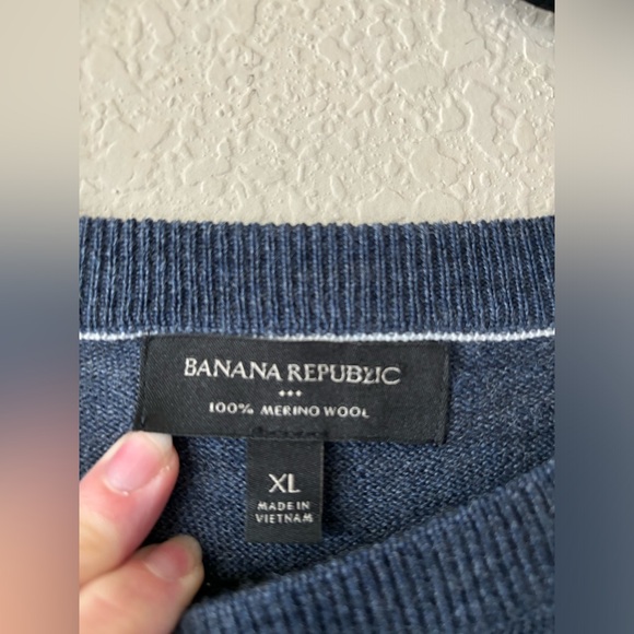 Banana Republic 100%‎ Merino Wool Crewneck Sweater XL - Picture 3 of 6